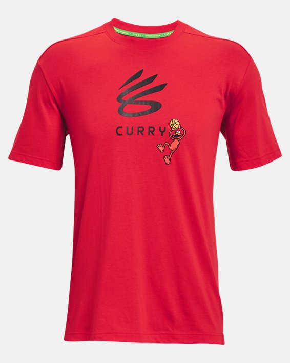 Men's Curry x Elmo T-Shirt in Red image number 5